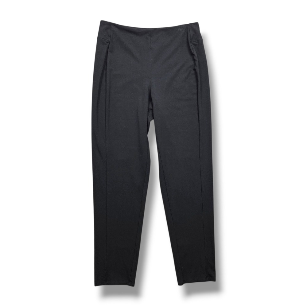J Jill Wearever Collection Slim Leg Pants Womens Medium Black High Rise Trouser